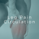 Person holding calf due to leg pain that may be related to circulation problems