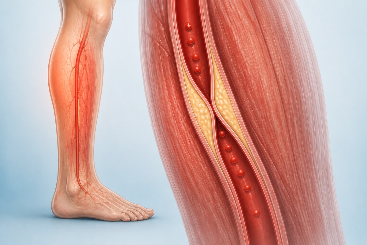During cramping, limited blood flow cannot keep pace with the calf muscle's oxygen demand